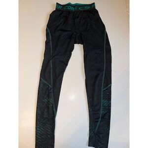 Champion Core Power Compression Tights Men’s Size L Black Green Duo Dry